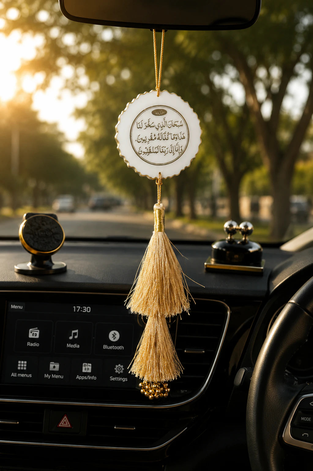 Handcrafted Resin Car Hanging ( Safar Ki Dua and Ayatul Kursi )