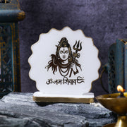 Handcrafted Resin Shiv ji Dashboard Idol with Metallic Gold Sticker