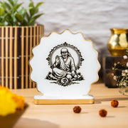 Handcrafted Resin Sai Baba Dashboard Idol with Metallic Gold Sticker