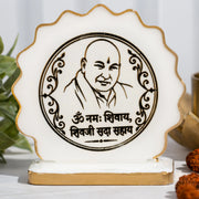 Handcrafted Resin Bade Guruji Dashboard Idol with Metallic Gold Sticker